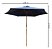 Ombrelone Guarda Sol Central De Madeira 2 Metros Azul Importway Ideal Para Jardim Piscina E Praia - Imagem 2