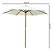 Ombrelone Guarda Sol Central De Madeira 2 Metros Branco Importway Ideal Para Jardim Piscina E Praia - Imagem 2