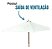 Ombrelone De Madeira Branco 2,40m Importway Proteção Uv Perfeito Para Piscina, Praia E Jardim - Imagem 6