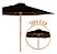 Ombrelone De Madeira Preto 2,40m Importway Proteção Uv Perfeito Para Piscina, Praia E Jardim - Imagem 3