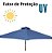 Ombrelone Guarda Sol Central De Madeira 2,70m Azul Proteção Uv Importway Ideal Para Piscina, Praia E Jardim - Imagem 5