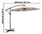 Ombrelone Lateral Branco 3,00m Com Luzes Led Proteção Uv Importway Ideal Para Jardim, Piscina E Área Externa - Imagem 2