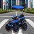 Quadriciclo Elétrico Infantil 6v Azul Com Empurrador E Cobertura Recarregável Luzes E Som Importway - Imagem 10