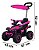 Quadriciclo Elétrico Infantil 6v Rosa Com Empurrador E Cobertura Recarregável Luzes E Som Importway - Imagem 2