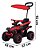Quadriciclo Elétrico Infantil 6v Vermelho Com Empurrador E Cobertura Recarregável Luzes E Som Importway - Imagem 2