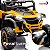 Mini Quadriciclo Elétrico 12V Infantil Com Controle Remoto e Entrada USB Bluetooth MP3 Amarelo e Preto - Importway - Imagem 4