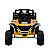 Mini Quadriciclo Elétrico 12V Infantil Com Controle Remoto e Entrada USB Bluetooth MP3 Amarelo e Preto - Importway - Imagem 3
