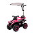Mini Quadriciclo Elétrico 6V Infantil Com Empurrador Cobertura E Bateria Recarregável Rosa Proteção Solar - Importway - Imagem 1