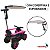Mini Quadriciclo Elétrico 6V Infantil Com Empurrador Cobertura E Bateria Recarregável Rosa Proteção Solar - Importway - Imagem 4