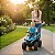 Mini Quadriciclo Elétrico 6V Infantil Com Empurrador Cobertura E Bateria Recarregável Azul Proteção Solar - Importway - Imagem 10