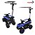 Mini Quadriciclo Elétrico 6V Infantil Com Empurrador Cobertura E Bateria Recarregável Azul Proteção Solar - Importway - Imagem 8