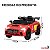 Mini Carro Elétrico Infantil Esportivo 12V Vermelho Com Controle Remoto Função Música E Luzes LED - Importway - Imagem 3