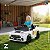 Mini Carro Elétrico Infantil Esportivo 12V Branco Com Controle Remoto Função Música E Luzes LED - Importway - Imagem 4