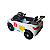 Mini Carro Elétrico Infantil Esportivo 12V Branco Com Controle Remoto Função Música E Luzes LED - Importway - Imagem 4