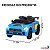 Mini Carro Elétrico Infantil Esportivo 12V Azul Com Controle Remoto Função Música E Luzes LED - Importway - Imagem 5
