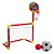 Jogo 2x1 Futebol E Basquete Infantil Com Trava, Rede, Tabela E Bolas Inclusas Importway - Imagem 1