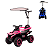 Mini Quadriciclo Elétrico 6V Infantil Com Empurrador Cobertura E Bateria Recarregável Rosa e Azul Proteção - Importway - Imagem 1