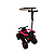 Mini Quadriciclo Elétrico 6V Infantil Com Empurrador Cobertura E Bateria Recarregável Rosa e Azul Proteção - Importway - Imagem 4