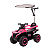 Mini Quadriciclo Elétrico 6V Infantil Com Empurrador Cobertura E Bateria Recarregável Rosa e Azul Proteção - Importway - Imagem 3