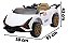 Mini Carro Elétrico 12v Infantil Branco Com Controle Remoto E Luzes Para Direção Segura - Imagem 2