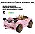 Mini Carro Elétrico 12v Infantil Rosa Com Controle Remoto E Luzes Para Direção Segura - Imagem 7