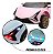 Mini Carro Elétrico 12v Infantil Rosa Com Controle Remoto E Luzes Para Direção Segura - Imagem 3