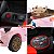 Mini Carro Elétrico 12v Infantil Rosa Com Controle Remoto E Luzes Para Direção Segura - Imagem 9