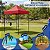 Gazebo Tenda Articulado 2x2m Importway Vermelho Reforçado Ideal Para Praia Camping Feiras E Eventos - Imagem 7