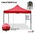 Gazebo Articulado 3x3m Vermelho Estrutura Reforçada Importway Praia Jardim Feiras E Camping - Imagem 4