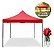 Gazebo Articulado 3x3m Vermelho Estrutura Reforçada Importway Praia Jardim Feiras E Camping - Imagem 1