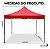 Gazebo Articulado 3x3m Vermelho Estrutura Reforçada Importway Praia Jardim Feiras E Camping - Imagem 2
