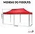 Gazebo Tenda Articulado Reforçado 3x6m Vermelho Importway Para Praia Camping Eventos E Feiras - Imagem 2