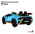 Carro Elétrico Infantil 12v Lamborghini Azul Com Luz Música Usb Controle E 3 Velocidades Bivolt - Imagem 5