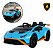 Carro Elétrico Infantil 12v Lamborghini Azul Com Luz Música Usb Controle E 3 Velocidades Bivolt - Imagem 1