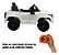 Mini Carrinho Elétrico Infantil 12v Tundra Branco Licenciado Com Luz Som E Controle Remoto Bivolt - Imagem 7