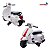 Mini Moto Elétrica Infantil 6v Branco Estilo Vespa Com Som, Luz, Movimentos Frente E Ré E Design Clássico Italiano - Imagem 8