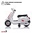 Mini Moto Elétrica Infantil 6v Branco Estilo Vespa Com Som, Luz, Movimentos Frente E Ré E Design Clássico Italiano - Imagem 5