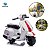 Mini Moto Elétrica Infantil 6v Branco Estilo Vespa Com Som, Luz, Movimentos Frente E Ré E Design Clássico Italiano - Imagem 1