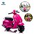 Mini Moto Elétrica Infantil 6v Rosa Estilo Vespa Com Som, Luz, Movimentos Frente E Ré E Design Clássico Italiano - Imagem 1