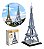 Blocos De Montar Torre Eiffel 371 Peças Modelo Realista Educativo Para Crianças E Adultos Com Construção Detalhada Top - Imagem 1