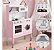 Cozinha Infantil Grande Mdf Rosa Com Máquina De Lavar Fogão Pia Torneira E Micro-ondas Brinquedo Completo Super Realista - Imagem 8
