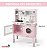 Cozinha Infantil Grande Mdf Rosa Com Máquina De Lavar Fogão Pia Torneira E Micro-ondas Brinquedo Completo Super Realista - Imagem 2