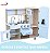 Cozinha Infantil Grande Mdf Bege Com Geladeira Fogão Pia Torneira E Micro-ondas Brinquedo Realista Completo Mini Chef - Imagem 6