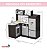 Cozinha Infantil Moderna Mdf Preta Com Geladeira, Fogão, Pia E Forno Brinquedo Realista Mini Chef Importway - Imagem 2