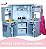 Cozinha Infantil Mdf Branca Completa Com Geladeira, Máquina De Lavar, Coifa, Fogão E Pia – Brinquedo Realista Mini Chef - Imagem 7
