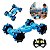 Carrinho De Controle Remoto Para Crianças Acrobático 360 Azul Com Giros Radicais Acrobacias Incríveis - Imagem 1