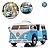 Mini Kombi Elétrica Infantil 6v Volkswagen Buzz Azul Com Controle, Led, Som Divertido, Mp3 E Painel Interativo - Imagem 1