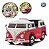 Mini Kombi Elétrica Infantil 6v Volkswagen Buzz Rosa Com Controle, Led, Som Divertido, Mp3 E Painel Interativo - Imagem 1