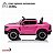 Mini Carro Elétrico Infantil 12v Dodge Ram 1500 Rosa Com Som, Luzes Led, Controle Remoto E Funções De Velocidade - Imagem 5