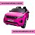 Mini Carro 12v Range Rover Evoque Infantil Rosa Com Controle, Led, Som, Rádio Fm, Usb, Mp3 E Partida Com Chave - Imagem 9